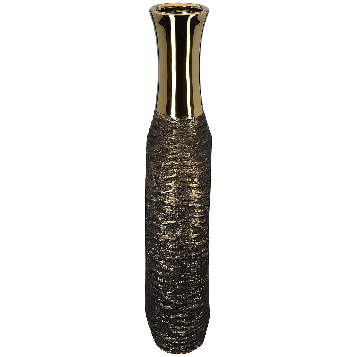 Vaas Faro II - Groot-Keramische vaas - Oud goud - Hoogte 40cm