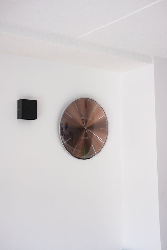 Thomas Kent Wandklok Oyster - 40 Cm - Staal Amber/zilver