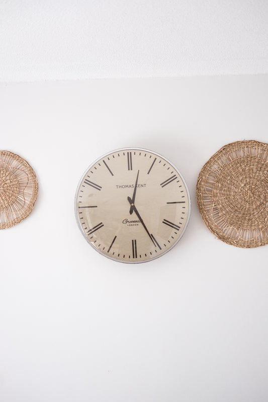 Thomas Kent Wandklok Greenwich – 40 cm – Goud/Zilver – Luxe Stalen Designklok