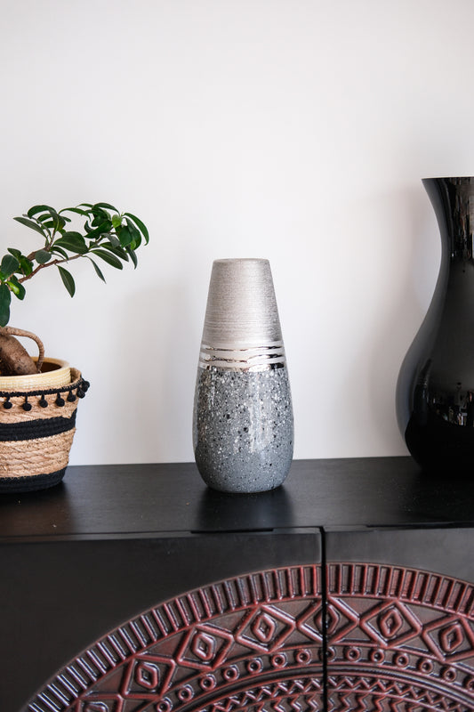 Magma Vaas Zilver – Kegelvormig – 30 cm