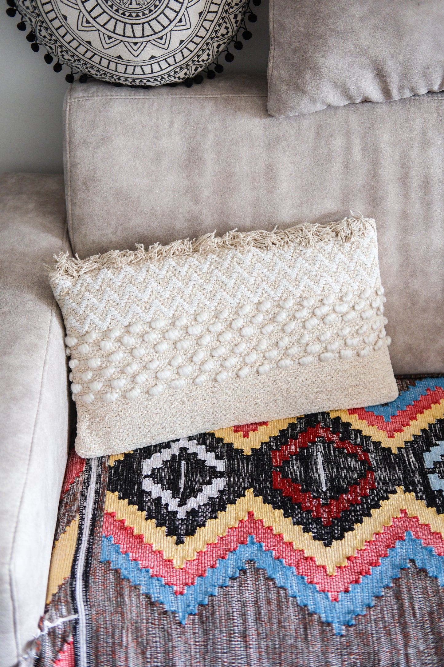 Decoratief Kussen “Ball” – Katoen – 30x50 cm – Trendy Accent