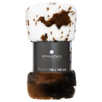 Koeienprint Fleece deken/fleeceplaid wit/bruin - Bankdeken - Fleece deken - Fleece plaid