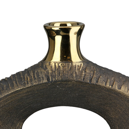 Vaas Faro I - Keramische vaas - Oud goud