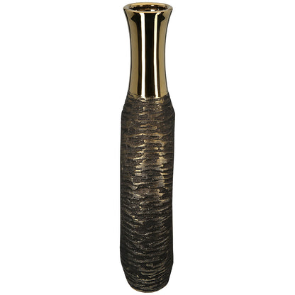 Vaas Faro II - Groot-Keramische vaas - Oud goud - Hoogte 40cm