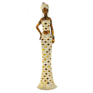 Beeld Afrikaanse Vrouw – Goud - Elegant Cultureel- Set van 2 beelden