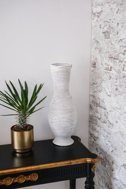 Bamboe Vaas - Naturel wit - H50cm