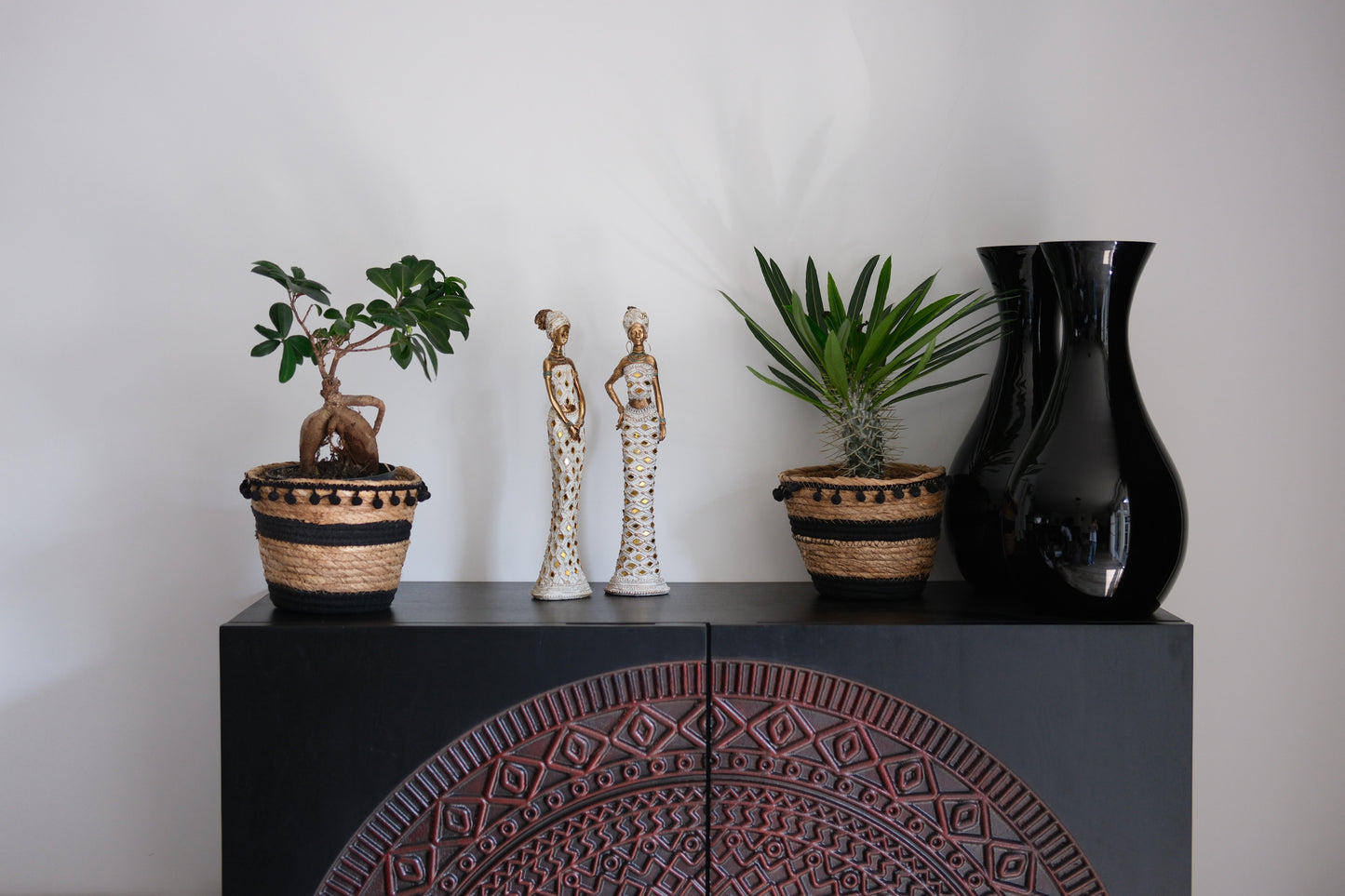 Beeld Afrikaanse Vrouw – Goud - Elegant Cultureel- Set van 2 beelden