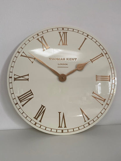 Thomas Kent Wandklok "Oxford" – Lichtgrijs & Brons – Ø 51 cm