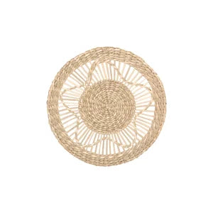 Wanddecoratie set van 3/D 38/ D28/ D18 cm van zeegras - Muurdecoratie set