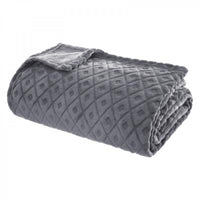 Grijze plaid - Warme deken - 180x230 cm - Grijs met patroon