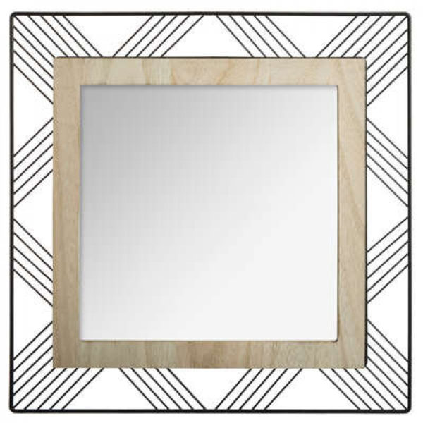 Spiegel vierkant met metalen frame