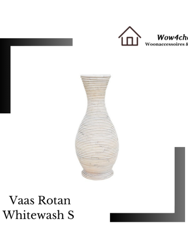 Rotan vaas whitewash