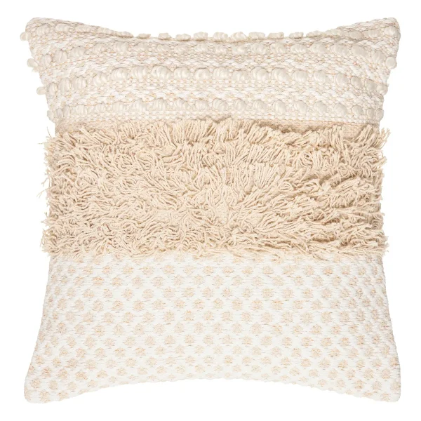 Sierkussen – 40x40 cm – Katoen – Beige – Decoratief Vierkant - Image 4