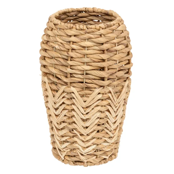 Ronde Vaas van Waterhyacint – 35 cm Hoog – Natuurlijke Bruine Look - Image 3